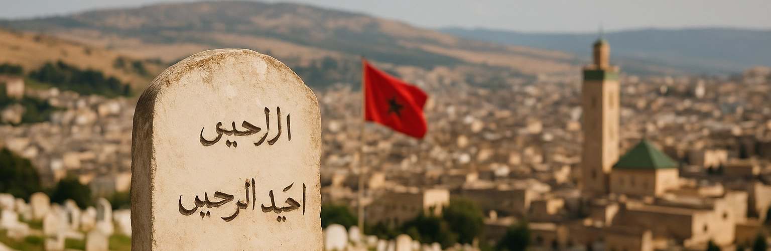 Paysage de cimetière au Maroc